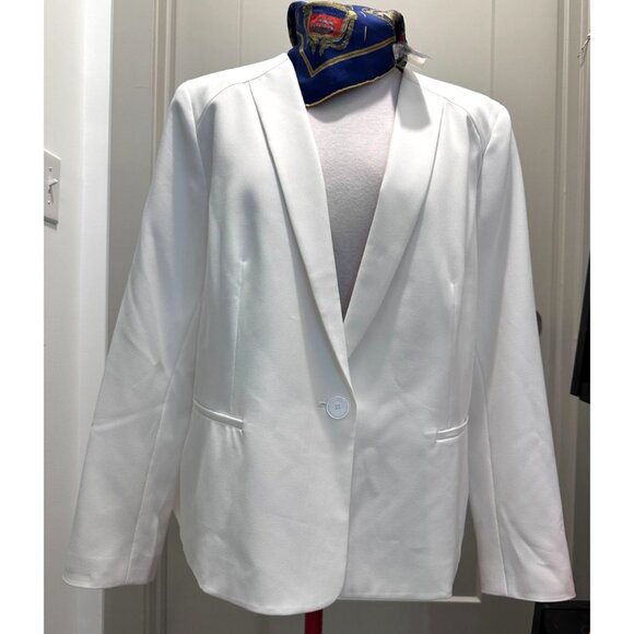 Black Label Evan-Picone Size 18 Natural White Blazer Women's Jacket NWT - Picture 1 of 9